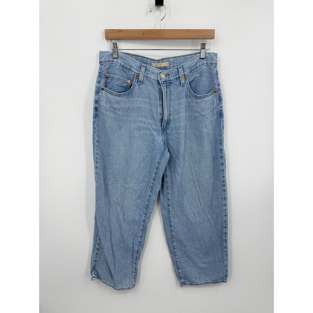 Levi's Baggy Dad Jeans Women 30 Light Wash Wide Leg Relaxed Denim A3494-0033